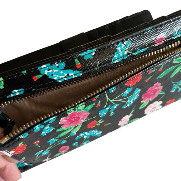 KATE SPADE Medium Stacy Cameron Street Jardin Floral Slim BiFold Leather Wallet - Picture 8 of 13